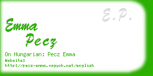 emma pecz business card